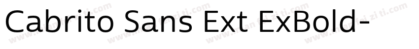 Cabrito Sans Ext ExBold字体转换